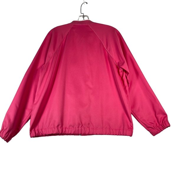 Sag Harbor Sport In Action Womens Track Jacket Size L Pink Full Zip Pockets - Picture 6 of 11